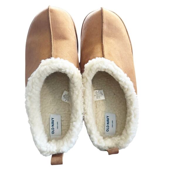 Old Navy ON Faux Sherpa Lined Platform Slippers Slip On Chestnut NWT Size 9 NEW - Picture 6 of 9
